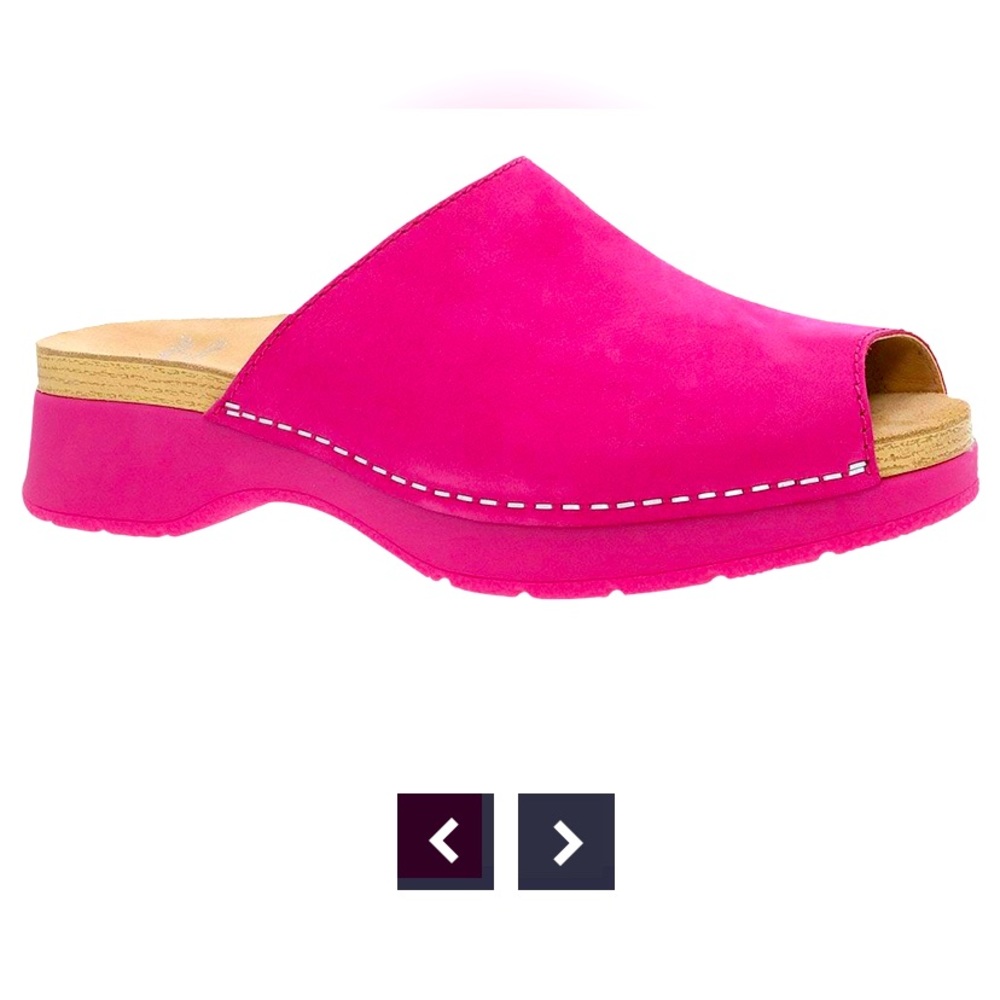 Dansko Ravyn Fuchsia chunky slide sz 37